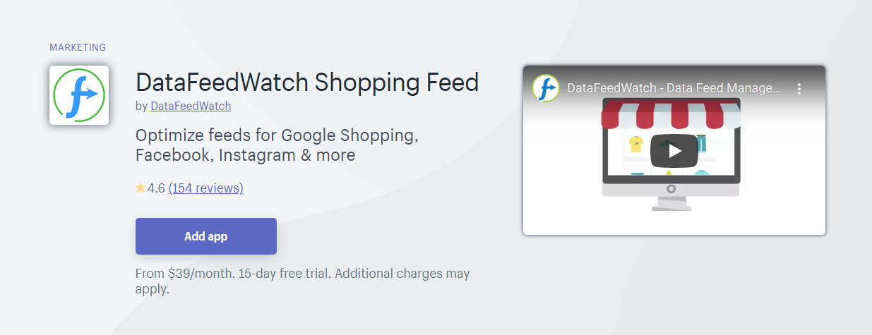 Top 10 Best Shopify App for Product Feeds - DataFeedWatch Shopping Feed