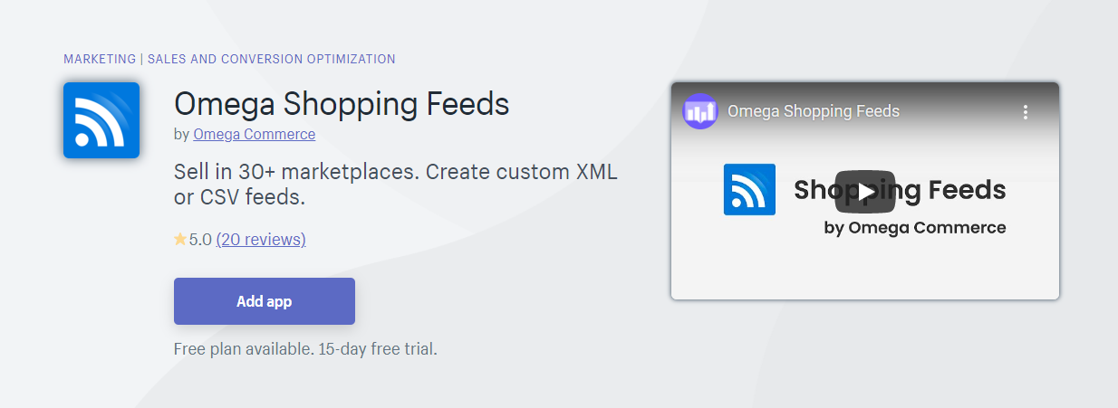 Top 10 Best Shopify App for Product Feeds - Omega Shopping Feeds