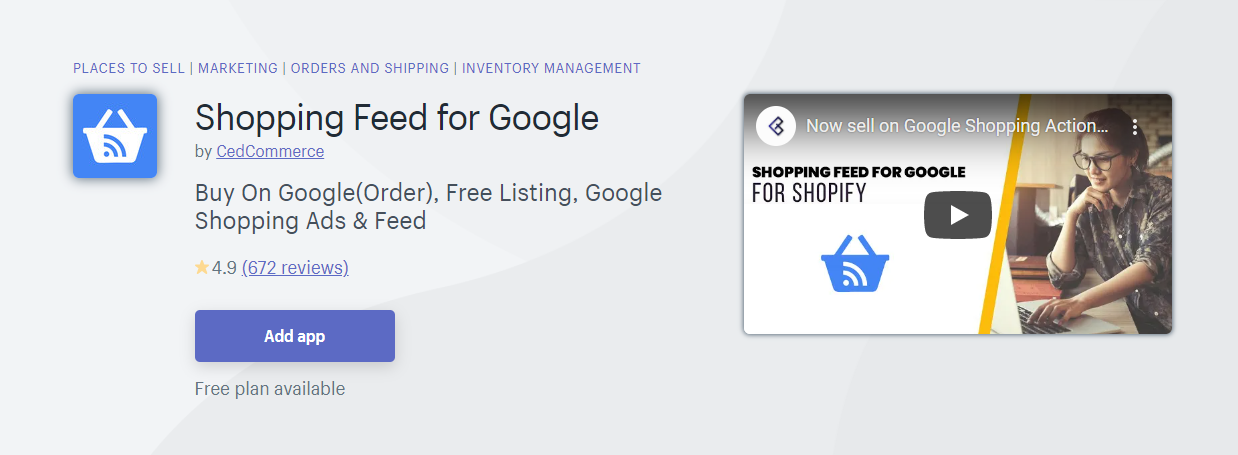 Top 10 Best Shopify App for Product Feeds - Shopping Feed For Google